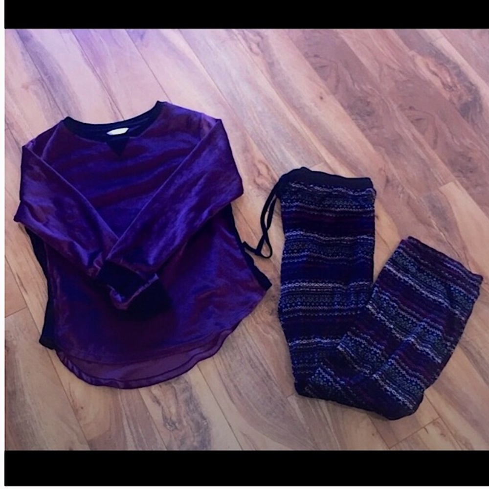 2pc.Velvety Silky Sleepwear~M